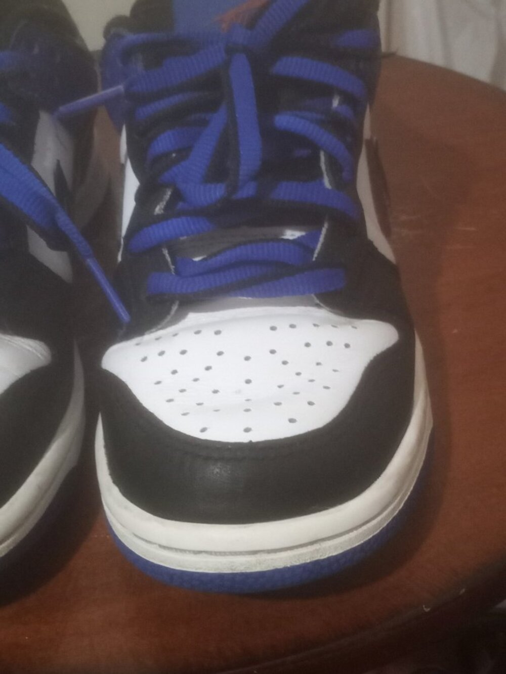 Nike Dunk Low SE (GS) Blue/Black/White Leather Low Top Sneakers 4Y HF0970-100 - Picture 8 of 13